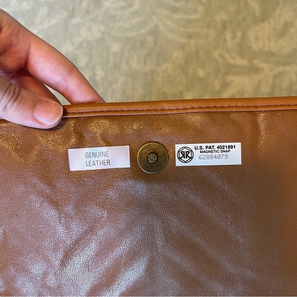 Vintage Magnum Genuine Leather Suede Patchwork Messenger Bag - Picture 4 of 10